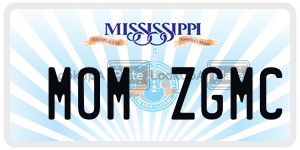 MOMZGMC  license plate in MS