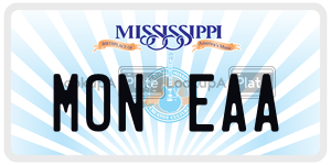 MONEAA  license plate in MS