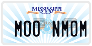 MOONMOM  license plate in MS