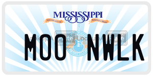 MOONWLK  license plate in MS