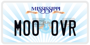 MOOOVR  license plate in MS