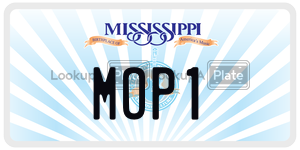 MOP1  license plate in MS