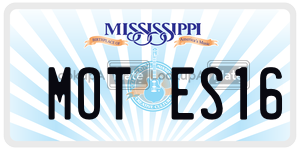 MOTES16  license plate in MS