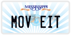 MOVEIT  license plate in MS