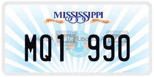 MQ1990  license plate in MS