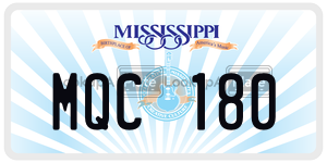 MQC180  license plate in MS