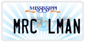 MRCLMAN  license plate in MS
