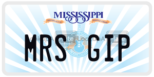 MRSGIP  license plate in MS