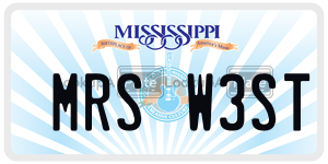 MRSW3ST  license plate in MS