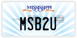 MSB2U  license plate in MS