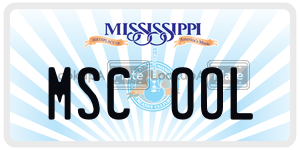 MSCOOL  license plate in MS
