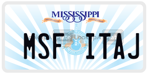 MSFITAJ  license plate in MS