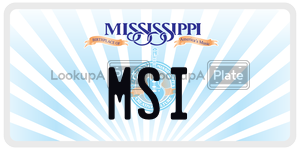 MSI  license plate in MS