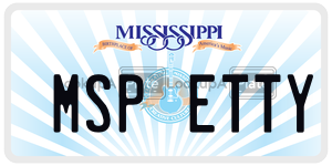 MSPETTY  license plate in MS