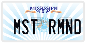 MSTRMND  license plate in MS