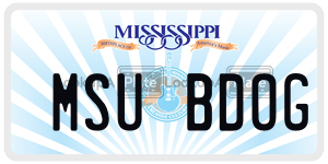 MSUBDOG  license plate in MS