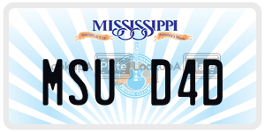 MSUD4D  license plate in MS