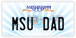MSUDAD  license plate in MS