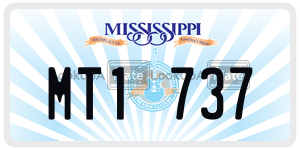 MT1737  license plate in MS