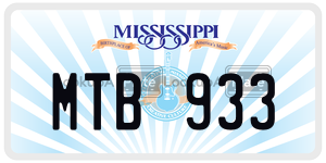 MTB933 license plate in Mississippi