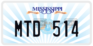 MTD514  license plate in MS