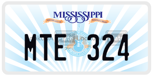 MTE324  license plate in MS
