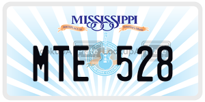 MTE528  license plate in MS
