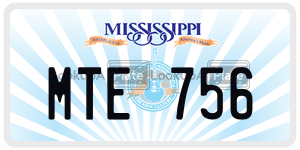 MTE756  license plate in MS