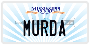 MURDA  license plate in MS