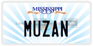 MUZAN  license plate in MS
