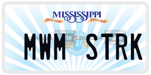 MWMSTRK  license plate in MS
