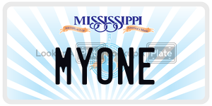 MYONE  license plate in MS