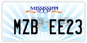 MZBEE23  license plate in MS