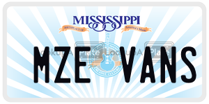 MZEVANS  license plate in MS