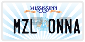 MZLONNA  license plate in MS