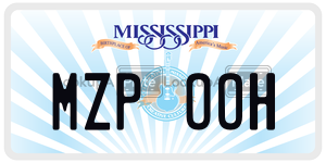 MZPOOH license plate in Mississippi