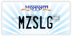 MZSLG  license plate in MS
