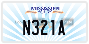 N321A  license plate in MS