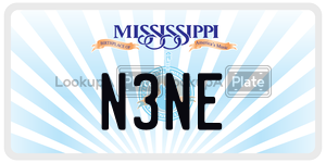 N3NE  license plate in MS