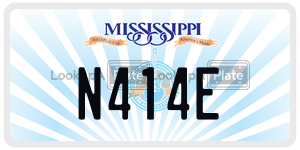 N414E  license plate in MS