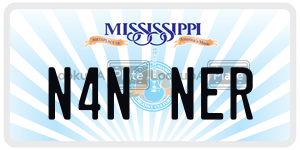 N4NNER  license plate in MS