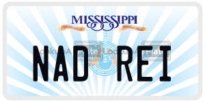 NADREI  license plate in MS