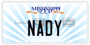 NADY  license plate in MS
