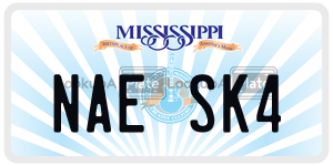 NAESK4  license plate in MS