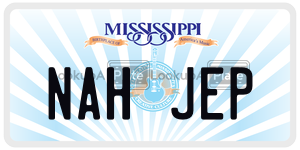 NAHJEP  license plate in MS
