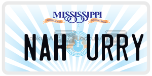 NAHURRY  license plate in MS