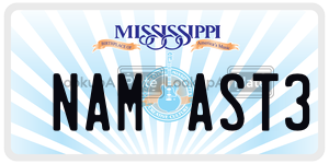 NAMAST3  license plate in MS