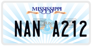 NANA212  license plate in MS