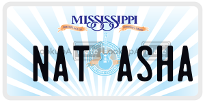 NATASHA  license plate in MS