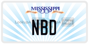 NBD  license plate in MS
